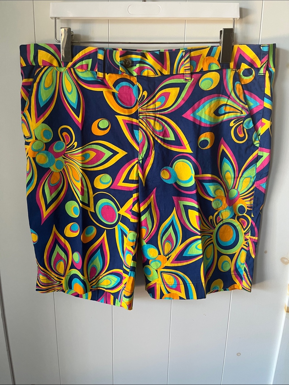 Loudmouth Navy Multicolor Floral-Print Bermuda Shorts